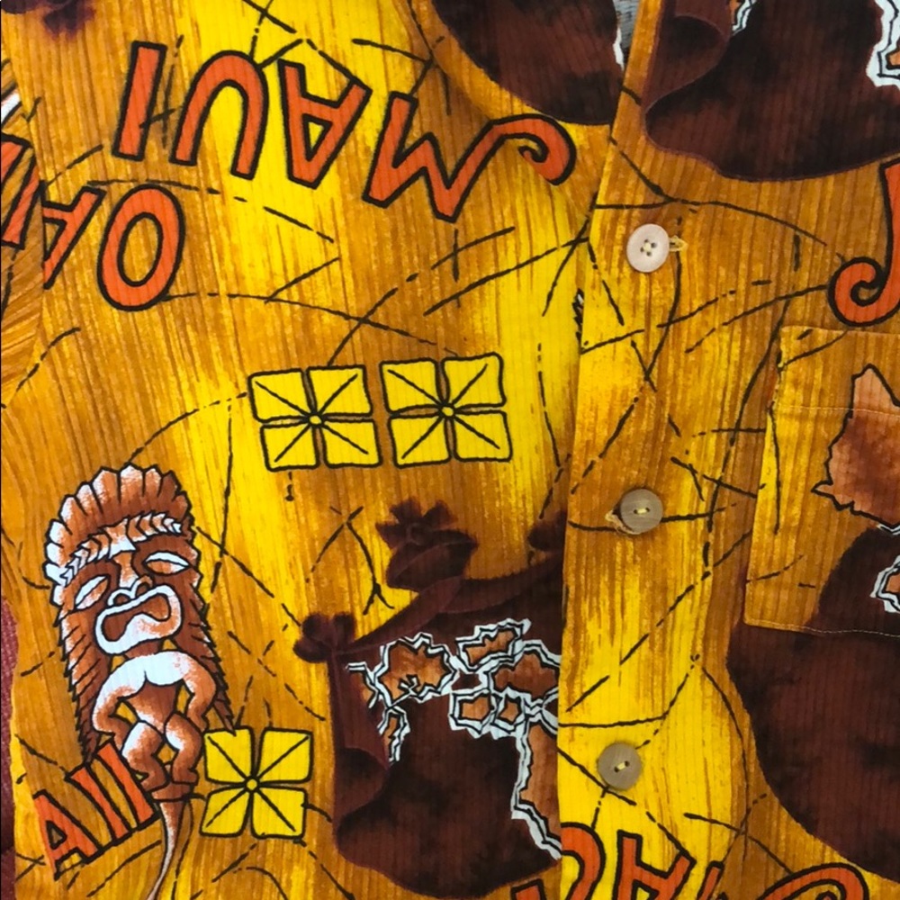 Vintage Hawaiian Shirt Tiki oasis Style - Picture 2 of 3